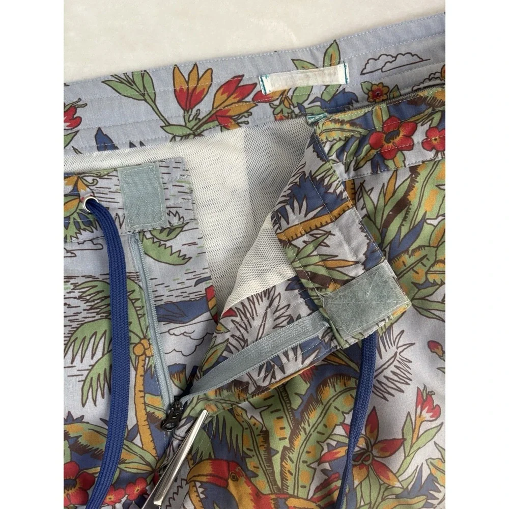 Tori Richard Tropical Island Print Swim Trunks Shorts Men's 38 Vacation 0849